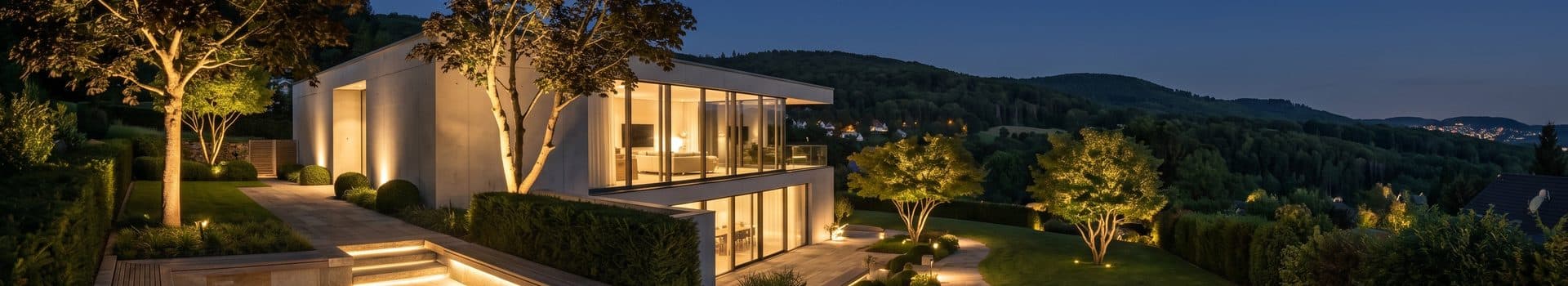 Gartenbeleuchtung in Frankfurt – professionelle Lichtplanung vom Fachbetrieb aus dem Rheinland